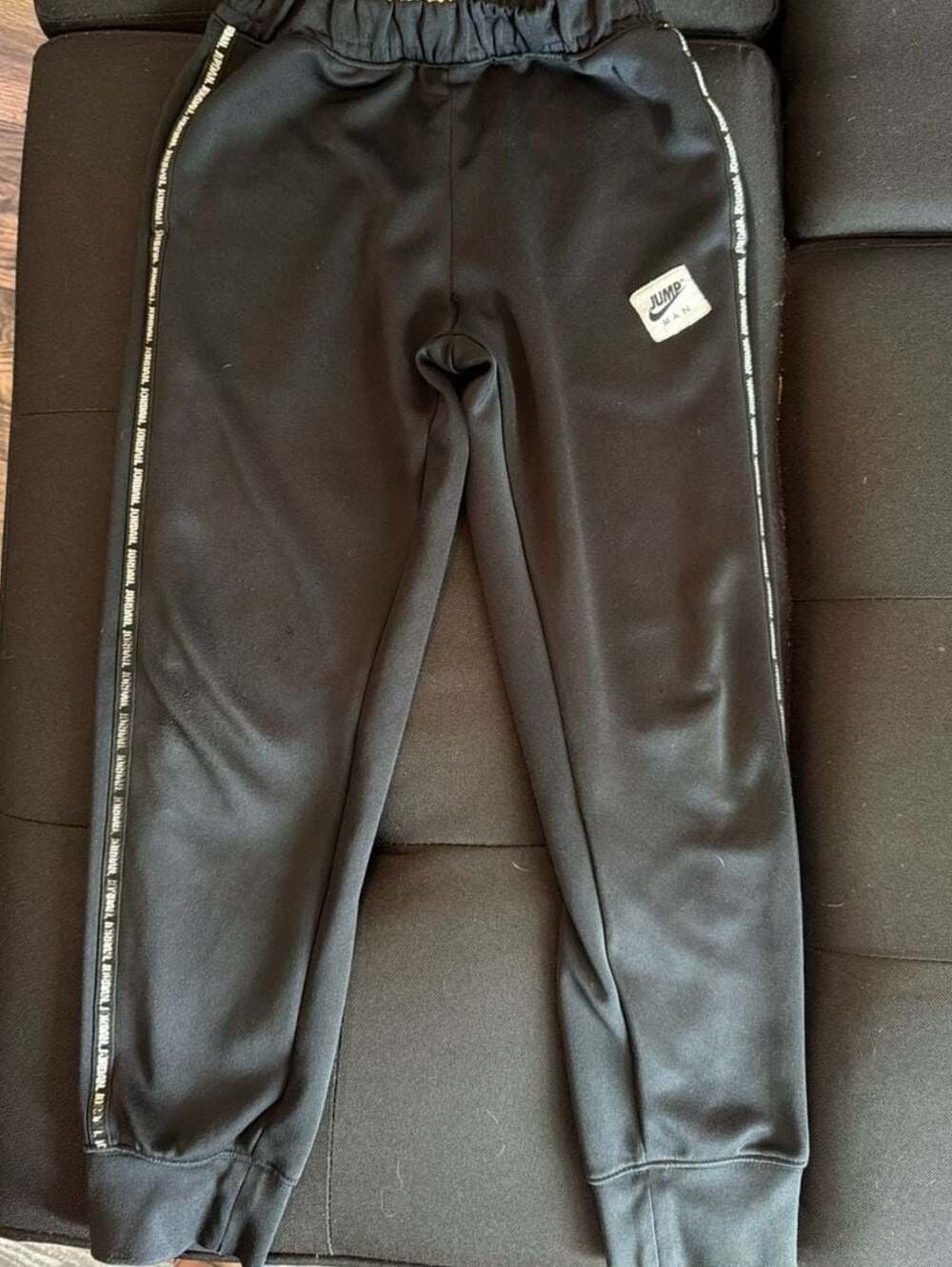 Nike Jordan Boys Jumpman Taped Side Logo Joggers Black M (10-12Y)